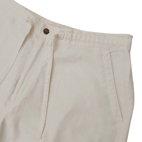 Cubavera Pants Mens Large Beige Linen Blend Straight Leg Travel Beach Casual - Picture 4 of 11